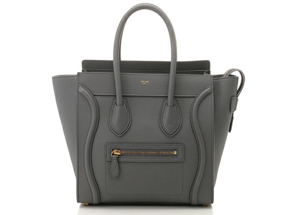 Celine Shopper Coal Embossed Tote Bag